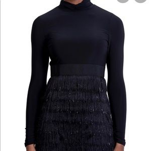 VINCE CAMUTO NEVER BEEN WORN black fringe dress TAGS ATTACHED SIZE 12